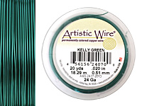 Artistic Wire Kelly Green 24 gauge, 10 yards