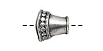 Pewter Triangle w/ Ropes & Dots (Large Hole) 16mm