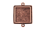 Nunn Design Antique Copper (plated) Traditional Square Bezel Pendant Link 28x21mm