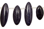 Blue Goldstone Spear Drop 8x18-28mm