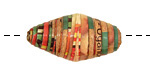 African Paper (red, green, orange) Rice 29-30x16-17mm