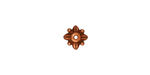 TierraCast Antique Copper (plated) Leaf Bead Cap 8mm