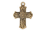 TierraCast Antique Gold (plated) Talavera Cross 22x30mm