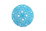 Lillypilly Turquoise Geometrics Anodized Aluminum Disc 25mm, 24 gauge
