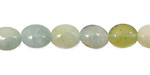 Aquamarine (multi) Flat Oval 10x8mm