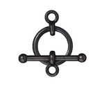 TierraCast Gunmetal 3/4" Anna Toggle Clasp 18x25mm, 31mm bar