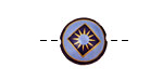 Trinket Foundry Cornflower & Gold (Blue) Bottle Cap Puff Coin 15mm