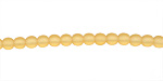 Czech Glass Matte Medium Topaz Round 4mm