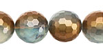 Luster Bronze Opalite Faceted Round 15-16mm