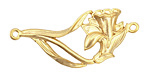Ezel Findings Gold (plated) Daffodil Link 43x19mm