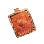Patricia Healey Copper Dotted Heart in Frame Pendant 25x32mm
