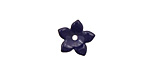 C-Koop Enameled Metal Dark Blue Small 5 Petal 12mm