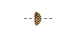 Nunn Design Antique Gold (plated) Urchin Bead Cap 5x12mm