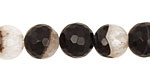 Black Sardonyx Faceted Round 12mm