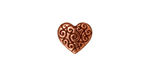 TierraCast Antique Copper (plated) Heart Scroll Bead 10x11mm