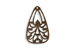 Vintaj Natural Brass Emblazonry Pendant 16x26mm