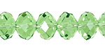 Peridot Crystal Faceted Rondelle 14mm