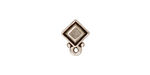 TierraCast Antique Silver (plated) Faceted Diamond Ear Post 10x12mm