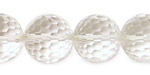 Rock Crystal Faceted Round 18mm