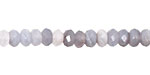 Blue Lace Agate Faceted Rondelle 4x6mm