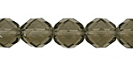 Czech Fire Polished Glass Black Diamond Round 12mm