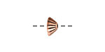 Nunn Design Antique Copper (plated) Limpet Bead Cap 5x11mm