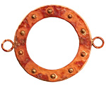 Patricia Healey Copper Large Bumpy Round Link w/ 2 Loops 50x39mm