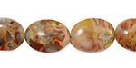 Crazy Lace Agate (red) Flat Oval 18x13mm