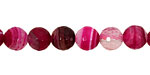 Ruby Line Agate Faceted Round 8mm