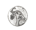 Green Girl Pewter Bird Hope Pendant 28mm