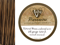 Vintaj Natural Brass Parawire 26 gauge, 120 feet