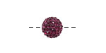Violet Pave Round 10mm (1.5mm hole)