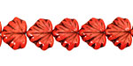 Czech Glass Pink Silk Picasso Maple Leaf 10x13mm