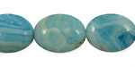 Larimar Blue Crazy Lace Flat Oval 20x15mm