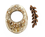 Humble Beads Polymer Clay Harvest Oval Toggle 33-35x25-26, 26mm bar