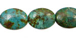 African Turquoise Flat Oval 20x15mm