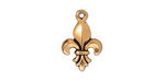 TierraCast Antique Gold (plated) Large Fleur de Lis Charm 12x18mm
