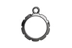 Artistic Wire Hematite Round Wrapper 20x24mm
