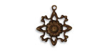 Vintaj Natural Brass Filigree Sunflower 17x19mm