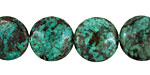 African Turquoise Puff Coin 18mm