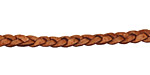 Natural Light Brown Flat Braided Leather Cord 5mm