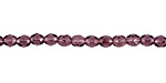 Czech Fire Polished Glass Silver Lined Tanzanite Round 4mm