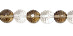 Multi Stone (Smoky & Rock) Faceted Round 10mm