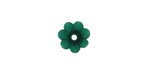 Matte Emerald Lucite Daisy 3x10mm