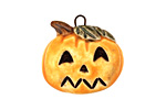 Earthenwood Studio Ceramic Spookyhead Punkin Pendant 23mm