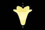 Lucite Lemon 5 Petal Bellflower 23x22mm