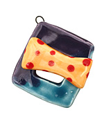 Jangles Ceramic Bright Toggle Clasp 43-44x48-49mm, 32mm bar