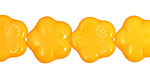 Czech Glass Citrus 5 Petal Daisy 14mm