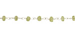 Peridot Faceted Rondelle Silver (plated) Bead Chain