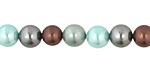 Muddy Spring Mix Shell Pearl Round 8mm